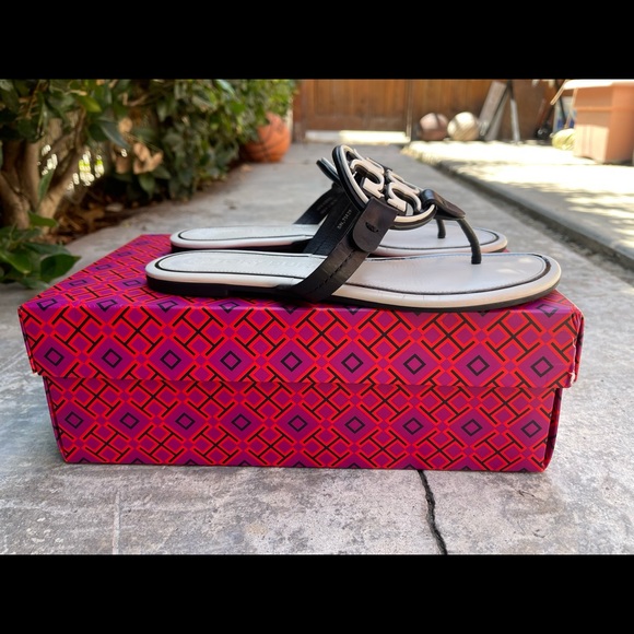 Tory Burch Metal Miller Calf leather Sandals - Picture 2 of 12